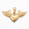 304 Stainless Steel Pendants STAS-H372-38G-1