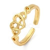 Brass Cuff Finger Rings RJEW-G337-24G-4