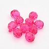 Faceted Transparent Acrylic Round Beads DB6MM-M-2