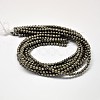 Natural Pyrite Round Beads Strands G-F197-10-4mm-3