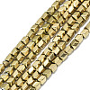 Electroplate Non-magnetic Synthetic Hematite Beads Strands G-S352-74A-01-1