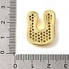 Rack Plating Brass Micro Pave Clear Cubic Zirconia Perdants KK-C067-11G-U-3