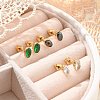 304 Stainless Steel Rhinestone Stud Earrings for Women EJEW-M068-03G-1