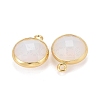 Brass Glass Charms KK-C228-01G-3
