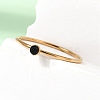 304 Stainless Steel Rhinestone Finger Rings for Women SA-CBAB767-26B-G-3