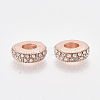 Rose Gold Plated Alloy European Beads MPDL-S067-24-1