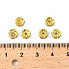 Brass Grade A Rhinestone Spacer Beads RSB036NF-05G-4