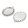 Tibetan Style Alloy Pendant Cabochon Settings FIND-XCP0002-93AS-2