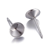 Non-Tarnish 304 Stainless Steel Post Stud Earring Settings X-STAS-L238-082E-P-2