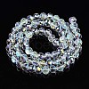 Electroplate Transparent Glass Beads Strands EGLA-N002-15-B03-3