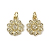 Brass Micro Pave Cubic Zirconia Pendants KK-I358-063G-I-1