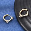 Brass Micro Pave Cubic Zirconia Hoop Earrings KK-CBAD29A-04G-3