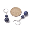 Round Natural Lapis Lazuli Dangle Earrings EJEW-JE05536-05-2
