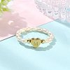 Natural Freshwater Pearl & 304 Stainless Steel Bead Finger Rings RJEW-FS00001-13-5