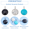 12Pcs 3 Colors Synthetic Turquoise Pendants STAS-UN0039-61-5