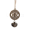 Iron Bell Pendant Decorations HJEW-JM02504-02-1