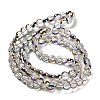 Electroplate Transparent Glass Beads Strands EGLA-Z001-02F-2