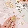 40Pcs 2 Colors Brass Earring Hooks KK-BBC0022-96-3
