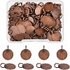 100Pcs Brass Stamping Blank Tag Charms KK-FH0002-60R-1