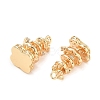 Brass Micro Pave Clear Cubic Zirconia Pendants KK-K351-68G-2