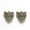 Tibetan Style Alloy Pendant Cabochon Settings TIBE-Q073-75AB-1