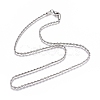 Non-Tarnish Unisex 304 Stainless Steel Rope Chain Necklaces X-STAS-D0002-33P-1