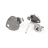 Non-Tarnish 304 Stainless Steel Stud Earring Findings EJEW-O104-07P-3