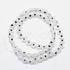 Handmade Evil Eye Lampwork Flat Round Bead Strands LAMP-L058-8mm-07-2