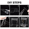 Coat Hanger Removable Acrylic Earring Displays EDIS-WH0012-08-6