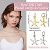 16Pcs 2 Colors Brass Charms KK-ME0002-11-2