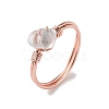 Natural Quartz Crystal Chips Finger Ring RJEW-L082-03RG-02-2