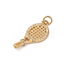 304 Stainless Steel Micro Pave Cubic Zirconia Pendants STAS-D305-02G-A-2