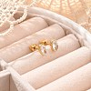 304 Stainless Steel Rhinestone Stud Earrings for Women EJEW-M068-03G-5