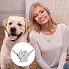 Paw Print Urn Ashes Necklace NJEW-WH0024-01S-5