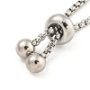 Non-Tarnish Adjustable 304 Stainless Steel Box Chain Slider Bracelet Making MAK-L038-001P-02-3