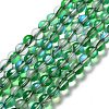Synthetic Moonstone Beads Strands G-P528-J01-14-1