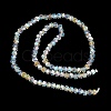 Electroplate Glass Beads Strands GLAA-Q105-02-10-4