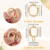 20Pcs 4 Styles Zinc Alloy Spring Gate Rings FIND-GA0007-10-2
