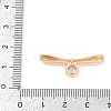 Brass Micro Pave Clear Cubic Zirconia Toggle Clasps Parts KK-U051-05G-4