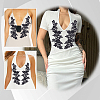 Polyester Lace Flower Cloth Patches AJEW-WH0816-089-5