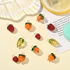 25Pcs 5 Styles Handmade Lampwork Pendants PALLOY-YW00073-4