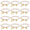 Natural Rose Quartz & Synthetic Turquoise Round Beaded Stretch Bracelet BJEW-PH01531-01-1