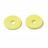 Flat Round Handmade Polymer Clay Beads CLAY-R067-12mm-22-6