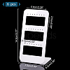 6Pcs 3 layers 24-Hole Acrylic Earring Display Stands ODIS-PH0001-52-4
