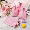 Polyester Imitation Burlap Packing Pouches Drawstring Bags ABAG-R004-14x10cm-04-6