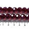 Electroplate Transparent Glass Beads Strands EGLA-A035-T10mm-A02-4