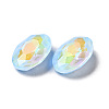 Mocha Fluorescent Style Glass Rhinestone Cabochons GGLA-M005-01B-211MK-3
