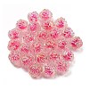 UV Plating Rainbow Iridescent Acrylic Beads OACR-P010-20G-3