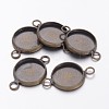 Brass Cabochon Connector Settings KK-E058-AB-NF-1