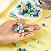 80Pcs 8 Colors Assembled Synthetic Stone and Trochus Shell Beads G-TA0002-31A-6